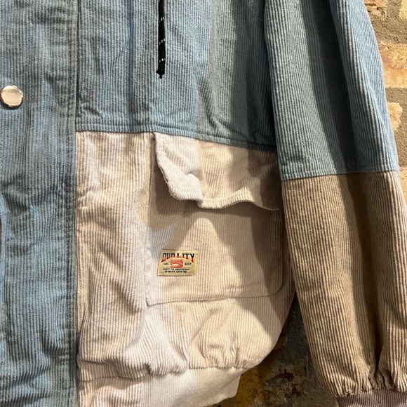 Trendy Color Block Corduroy Jacket - Zaful (Size Large) - Picture 2 of 6